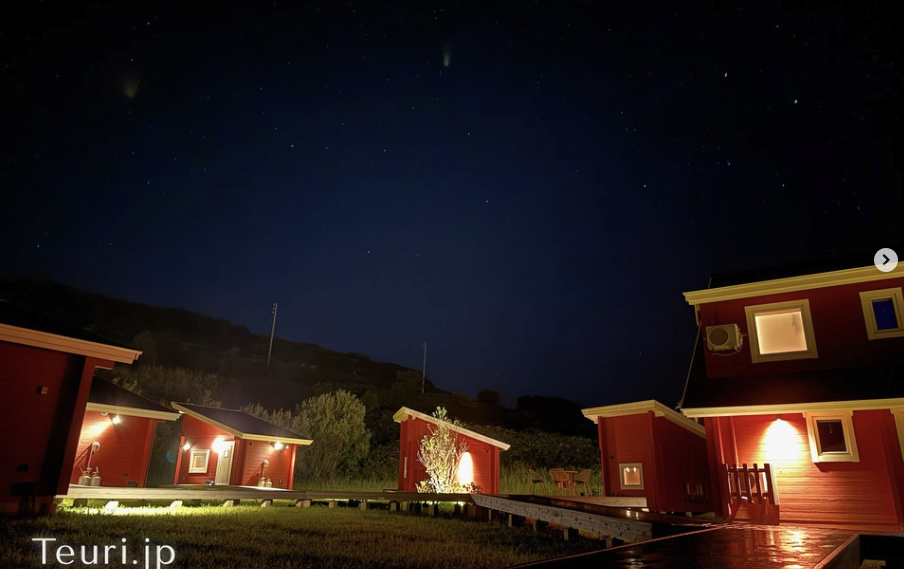 雲一つない夜に「天売マフレ」の夜景を撮影してみました　※天売マフレ